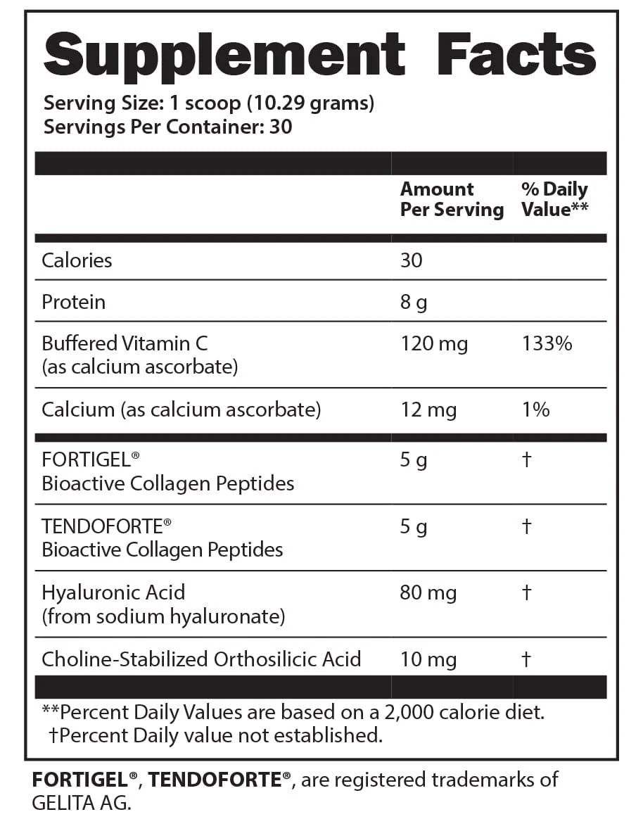 COLLAGEN SYNTHESIS - Collagen Peptides for Tendon, Ligament, & Cartilage Support