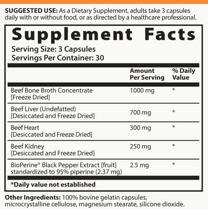 ORGAN THERAPY - Grass Fed Beef Organ Complex